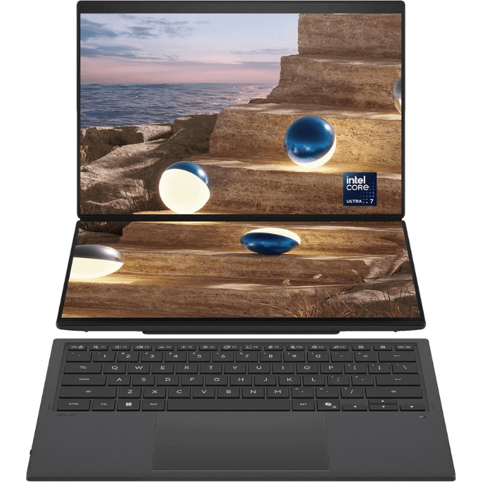 Buy ASUS Zenbook Duo UX8407AA-SN062W Dual Screen Laptop with Keyboard + Pen, 14 Inch, 3K OLED Display, 144Hz, Intel Core Ultra 7 355H, Intel Arc Graphics, 32GB RAM, 1TB SSD, Windows 11, Gray - U7MB1SS3BJ online