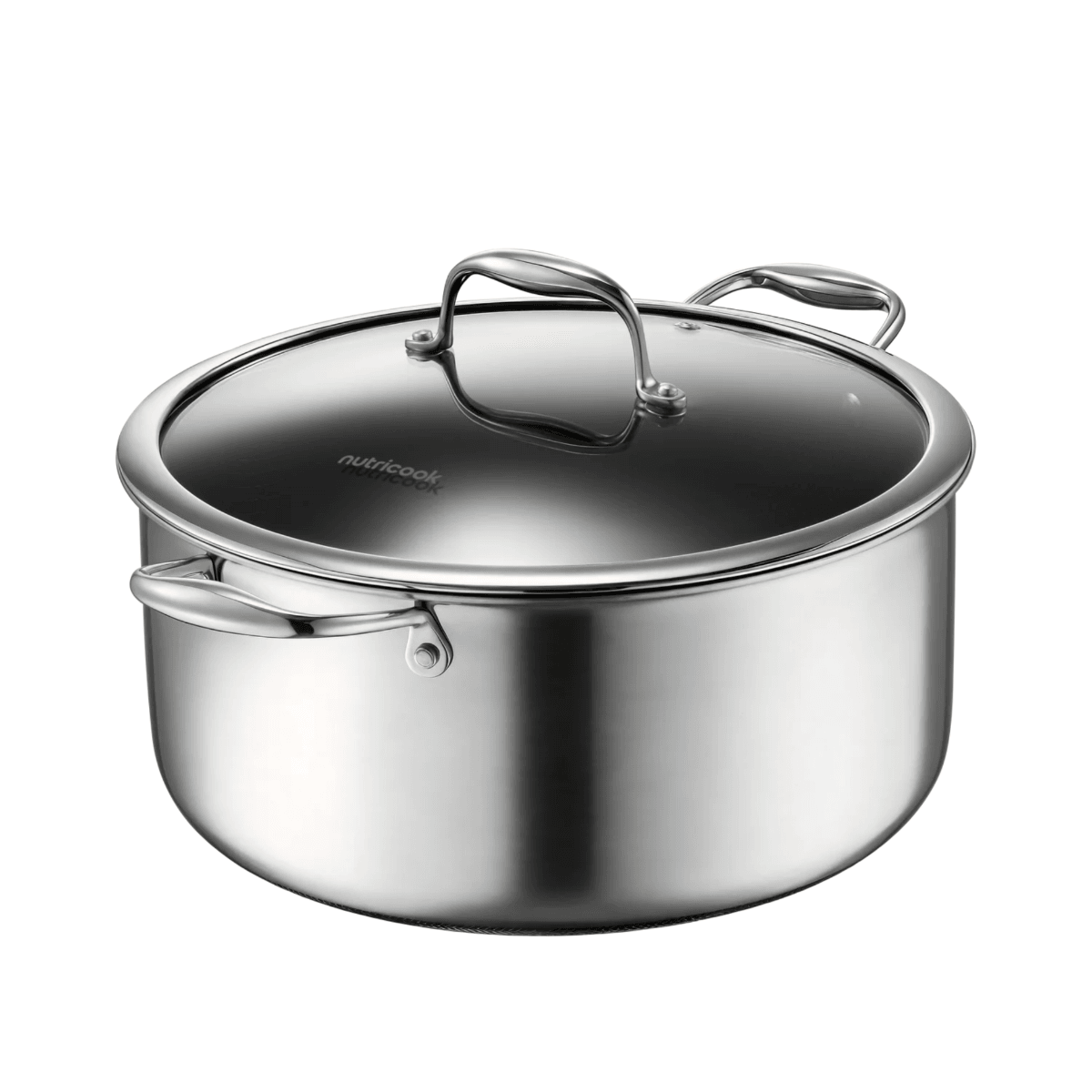 Buy Nutricook Eterna Tri-Ply Casserole 28cm with Lid, Stainless Steel - CS-TPC330 online