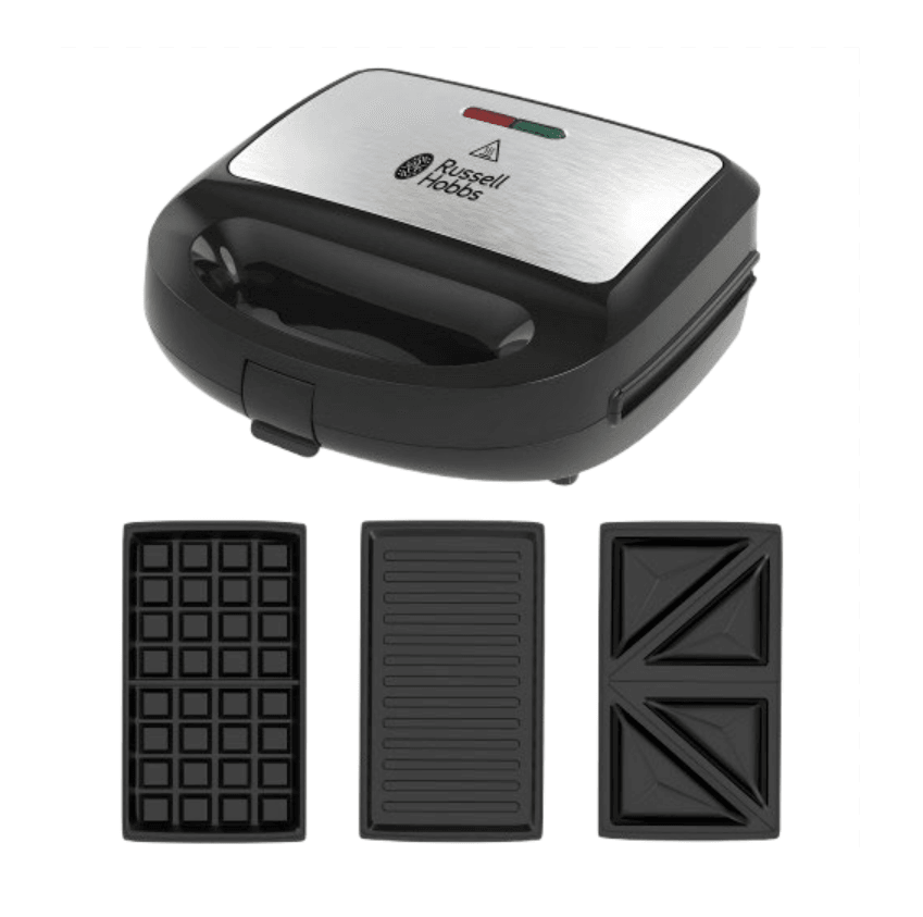 Russell Hobbs 3in1 Sandwich Maker, 3 Removable Plates, Waffle, Panini, Sandwich - SWM101