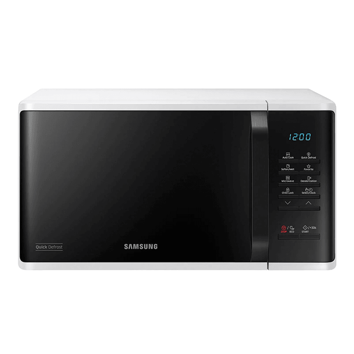 Samsung 23L Solo Microwave Oven with Quick Defrost Mode, White - MS23K3513AW Samsung 23L Solo Microwave Oven with Quick Defrost Mode, White - MS23K3513AW