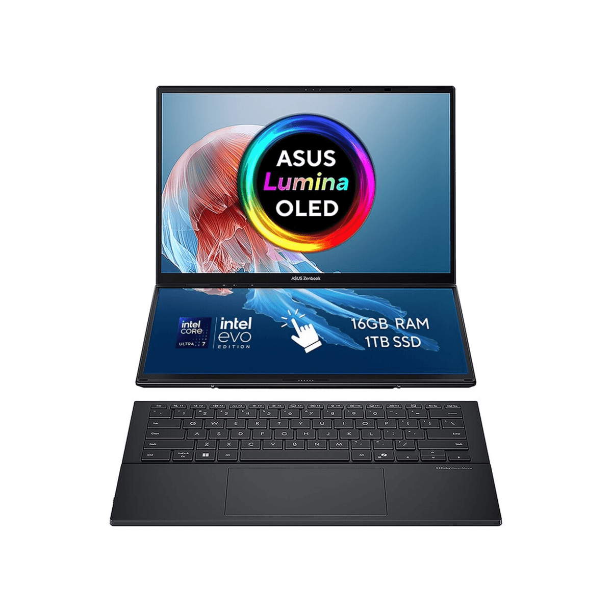 Buy ASUS Zenbook Duo UX8406CA-QL135W, 14 Inch, FHD, 1920x1200, OLED, Intel® Core™ Ultra 7 Processor 255H 2.0 GHz, 1TB M.2 NVMe™ PCIe® 4.0 SSD, LPDDR5X 16GB, Windows 11 Home, Gray online Buy ASUS Zenbook Duo UX8406CA-QL135W, 14 Inch, FHD, 1920x1200, OLED, Intel® Core™ Ultra 7 Processor 255H 2.0 GHz, 1TB M.2 NVMe™ PCIe® 4.0 SSD, LPDDR5X 16GB, Windows 11 Home, Gray online