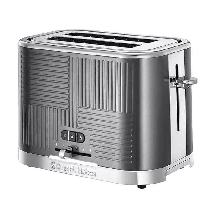 Buy Russell Hobbs Geo Steel Slice Toaster 25250 Clearance