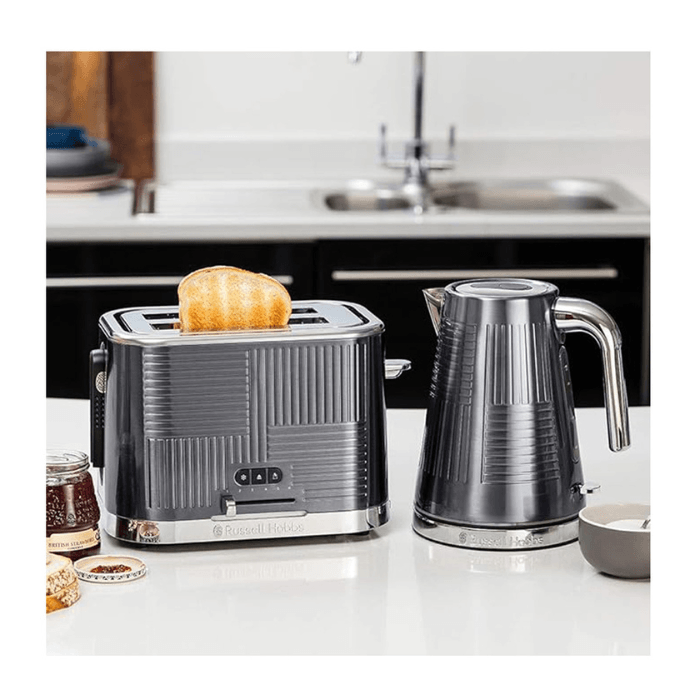 Buy Russell Hobbs Geo Steel Slice Toaster 25250 Clearance