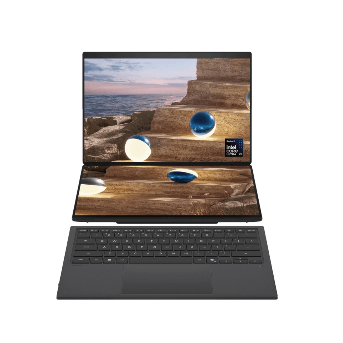 Buy ASUS Zenbook Duo UX8407AA-SN066W Dual Screen Laptop with Keyboard + Pen, 14 Inch, 3K OLED Display, Intel Core Ultra X9 388H, Intel Arc Graphics, 32GB RAM, 2TB SSD, Windows 11, Gray - UX9MB1S3F online Buy ASUS Zenbook Duo UX8407AA-SN066W Dual Screen Laptop with Keyboard + Pen, 14 Inch, 3K OLED Display, Intel Core Ultra X9 388H, Intel Arc Graphics, 32GB RAM, 2TB SSD, Windows 11, Gray - UX9MB1S3F online