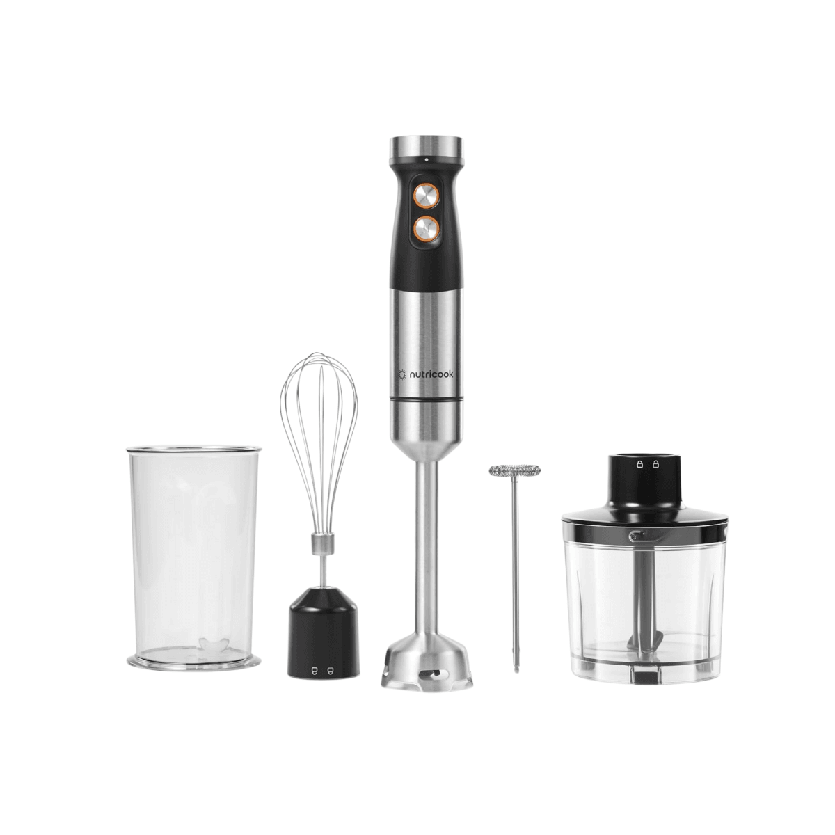 Nutricook Hano Hand Blender 1200W with 500mL Chopper and 700mL Beaker - HB100ME Nutricook Hano Hand Blender 1200W with 500mL Chopper and 700mL Beaker - HB100ME