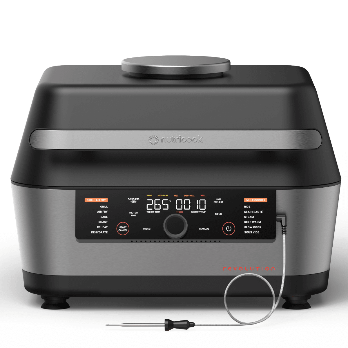 Buy Nutricook Revolution 3-in-1 Grill, Air Fryer & Multicooker, 8.5L, Space Grey - RG600 online Buy Nutricook Revolution 3-in-1 Grill, Air Fryer & Multicooker, 8.5L, Space Grey - RG600 online