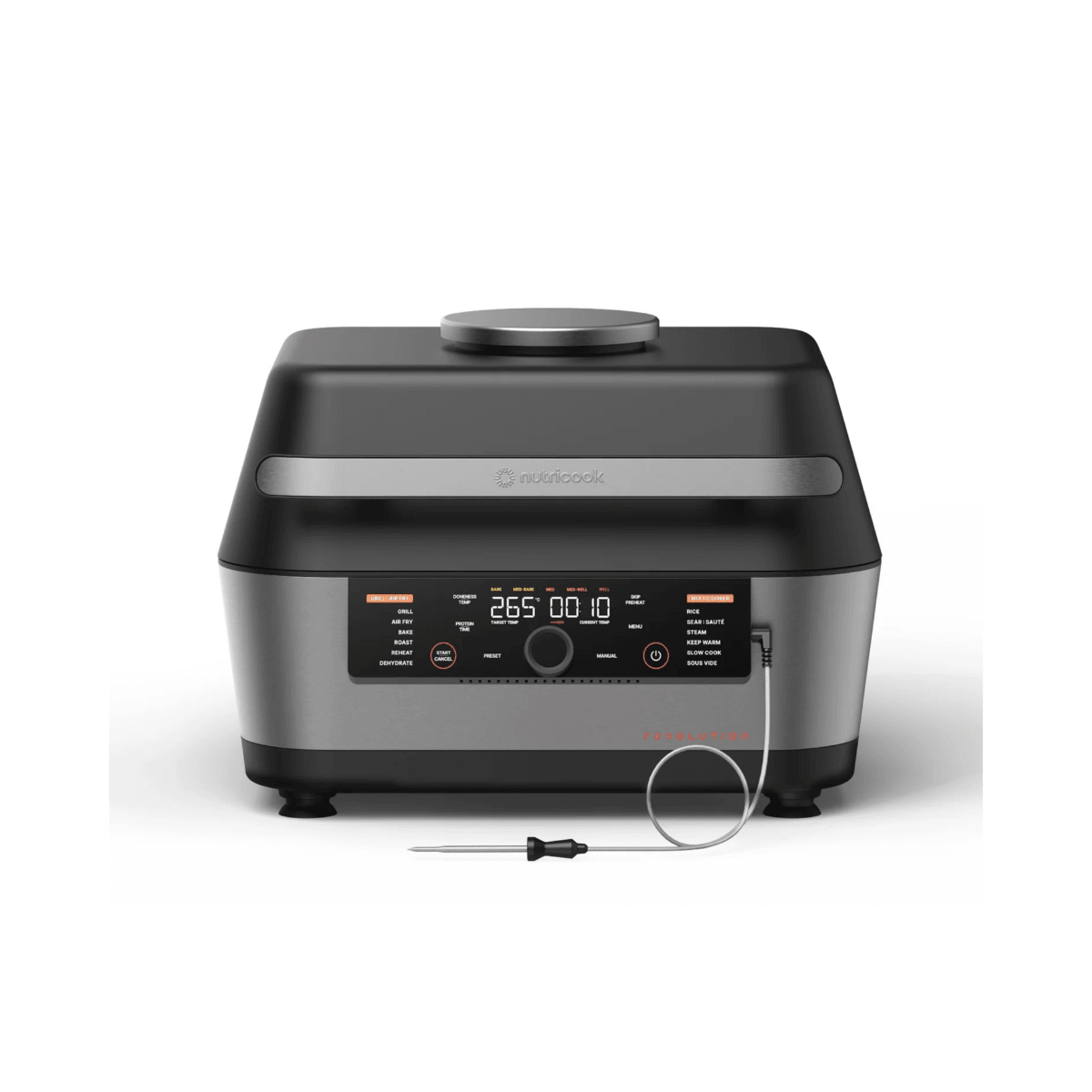 Nutricook Revolution 3-in-1 Grill, Air Fryer & Multicooker, 8.5L, Space Grey - RG600 Nutricook Revolution 3-in-1 Grill, Air Fryer & Multicooker, 8.5L, Space Grey - RG600