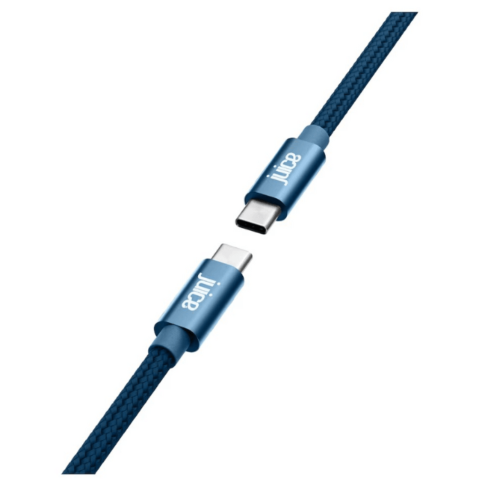 Buy Juice USB Type-C to USB Type-C Braided 2m Charging Cable, Navy online Buy Juice USB Type-C to USB Type-C Braided 2m Charging Cable, Navy online