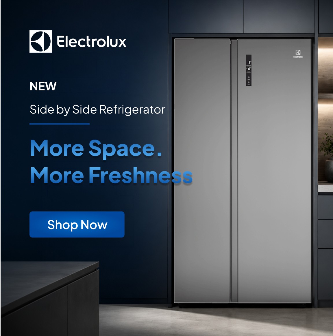 Electrolux 624L Side by Side Refrigerator, Black Steel - ESE6600B-B Electrolux 624L Side by Side Refrigerator, Black Steel - ESE6600B-B