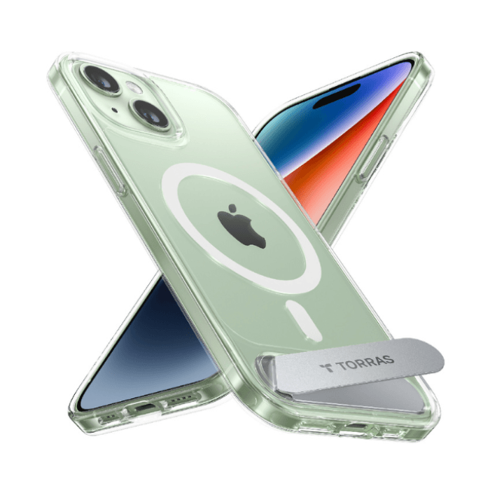 Buy Torras iPhone 15 Plus UPRO Pstand Case, Transparent Buy Torras iPhone 15 Plus UPRO Pstand Case, Transparent